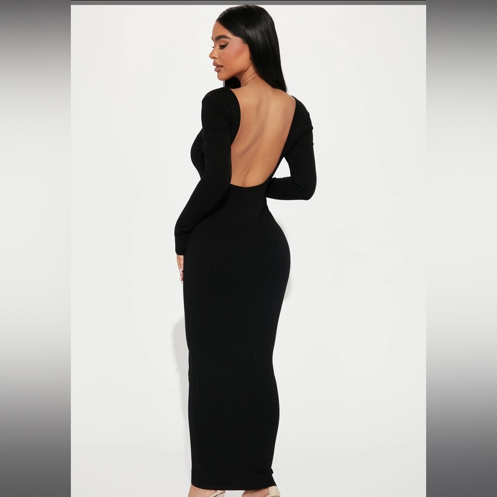 Selena snatched black dress